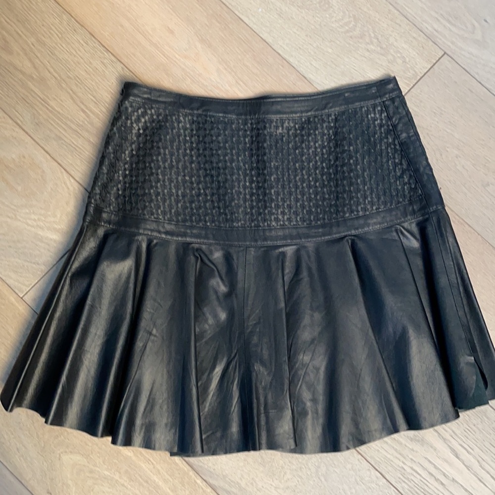 Robert Rodriguez Black Mini Skirt with Pleated Hem - Picture 6 of 6